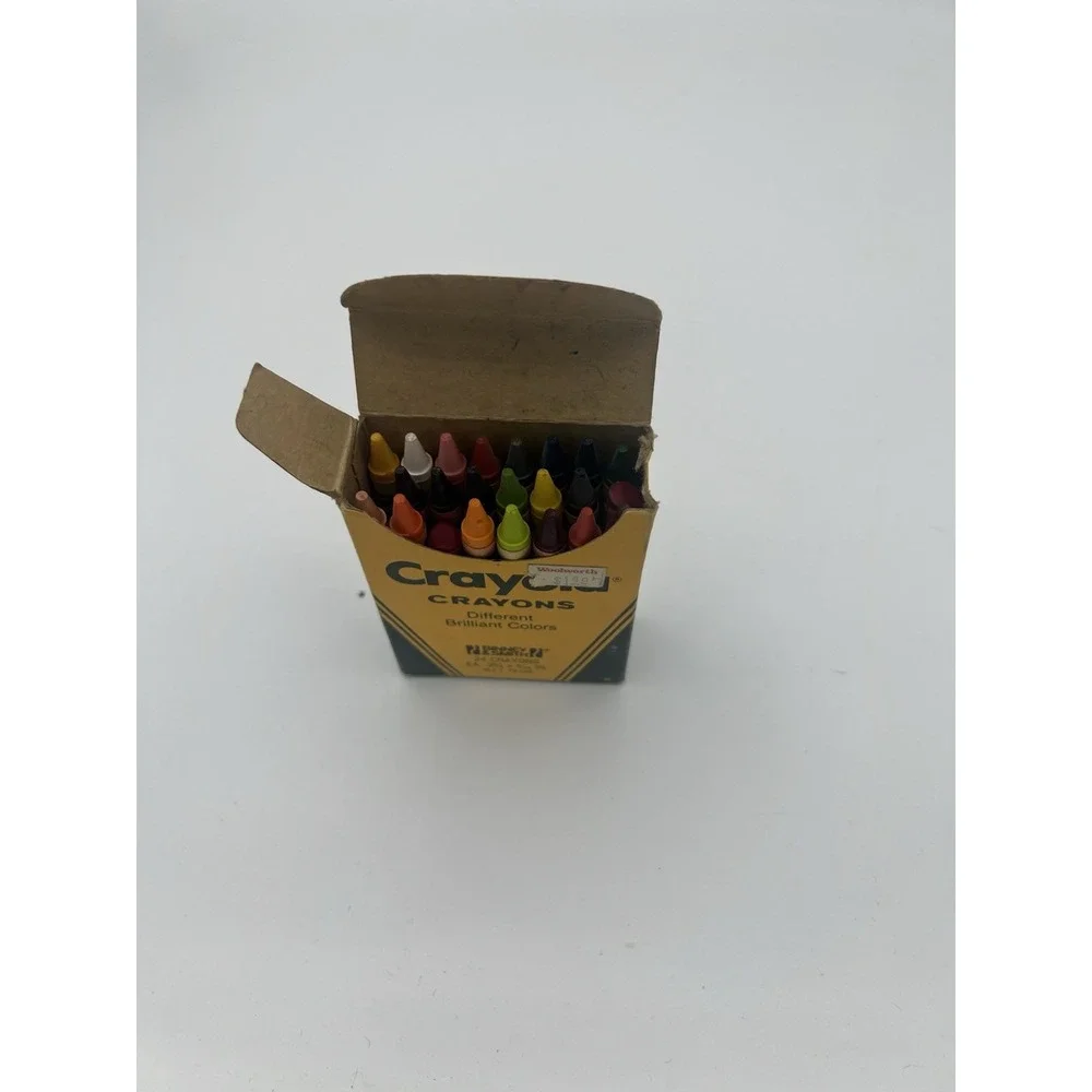 Vintage Binney & Smith Crayola 24 Crayons Box No. 24 Collectible Art Supply